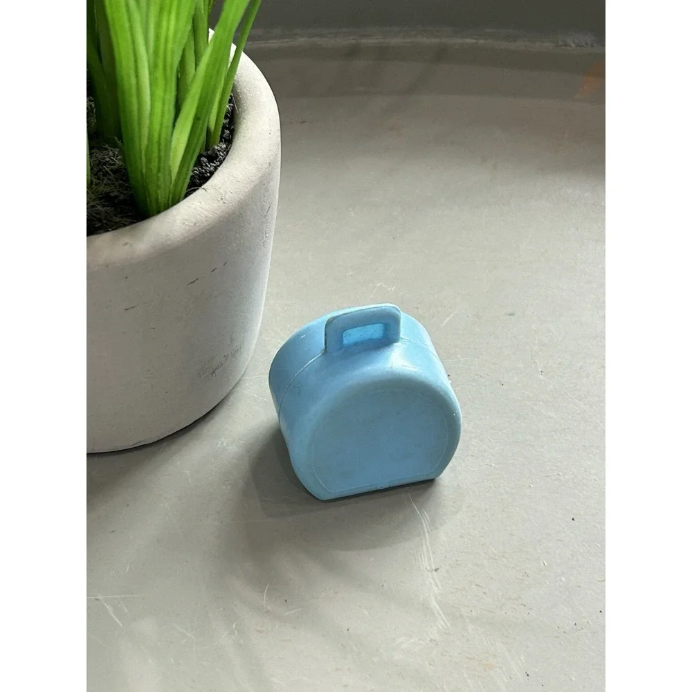 Vintage Fisher Price Little People Airport Blue Luggage Bag Suitcase